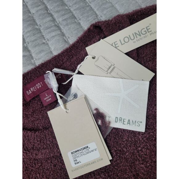 Barefoot Dreams Size Large Fig Wine Lite Pullover & Pant A656328 NWOT MSRP $225 - Picture 6 of 14